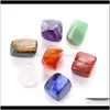 Sztuka i sztuki, rzemiosło prezenty Home Gardennatural Crystal Chakra Kamień 7 sztuk Zestaw Naturalne Kamienie Palm Reiki Healing Crystals Gemstones Yoga Ener