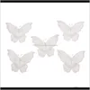 Notions Tools Apparel Drop Delivery 2021 5Pcs Butterfly Lace Patch Dress Embossed Embroidery Appliques Sewing Craft Tiknc