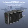 ファーストクイック充電器デュアルポート20W PD USB-CウォールチャージャータイプC QC3.0 EU US ACホームトラベルチャージ用iPhone 12 13 14 SAMSUNG HTC S1 PC MINIプレーヤー