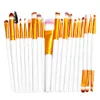 20 kinds styles of makeup brushes set beauty tools eye eyebrow shadow sponge lip brush with tube fine eyeliner super quality