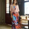 Sedutmo Zomer Chiffon Blouse Dames Kimono Cardigan Tuniek Wit Blouses Herfst Boho Tops Plus Size Beach Shirt ED233 210719