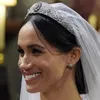 Lyx österrikisk Rhinestone Meghan Princess Crystal Bridal Tiaras Crown Diadem för kvinnor Bröllop Hår Tillbehör Smycken