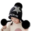 Moda akcesoria zima dzieci kapelusz maska ​​zestaw dzianiny ciepły polarowy kapelusz pompon dla dziewczyny chłopiec dziecko twarz