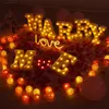 3D LED Night Lamp 26 Letter 0-9 Digital Marquee Sign Alphabet Lights Lampade a sospensione a parete Decorazioni per interni Festa di nozze LED Nights Light