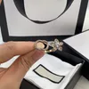 Podwójny litera puste pierścienie projektant Rhinestone Floral Cluster Pierścień dla kobiet Birthday Gift Akcesoria 7063265
