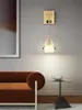 Wandlampen Moderne luxe koperen kristallen lamp Woonkamer Studeergang Art Decor armatuur met schakelaar USB-interface Nachtkastje Licht