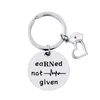 Mode Rostfritt stål Brev Nurse Cap Heart Round Keychains Key Rings Nursing är ett arbete av hjärtan Silverpläterad bil Keychain Smycken Julvänner