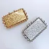 Beading Acrylic Clutch Bag Beads Box Evening Designer Luxury Gold Silver Novelty Purses And Handbags Leopard Wedding Party X60R 220211 248G