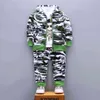 Baby Boys Spring Fall Print Set 0-1 2 3-4-летний мальчик Красивая осень зима одежда из трех частей детская мода 211224