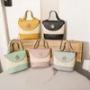 Mulheres Bolsas De Verão De Malha De Couro Tecido Bolsa Ombro Pequeno Flap Crossbody Bolsas Bloqueio Vintage Calor Top Handle Messenger Bags