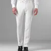 Tuxedo de casamento formal branco para o noivo 3 peça magro apto homens ternos homem moda roupas masculino conjunto colete com calças x0909