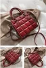 PB0015 Bolso de mensajero de moda Maletín a cuadros Bolso cuadrado de mujer Bolsos de un solo hombro Cuero de PU Rojo Caqui Negro Rosa Café 5 colores