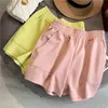 Loose Candy Colors Shorts Girl Sexy Fashion Women High Waist Shorts Summer Ladies Black Casual Wide Leg Solid Short Pants 210619