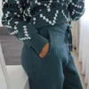 MASTGOU Luxury Knit Women 2 Piece Sweater Sets Winter Thick Warm Long Wide Leg Straight Pant Suits Two Piece Womens Tracksuits 211116