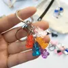 Resin Candy Keyring Colorful Lovely Bear Keychain Cartoon bears Dangles Pendant Cute Girl Dangle 6 colors