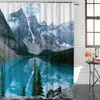 Shower Curtains Canadian Rockies And Moraine Lakes Bathroom Bath Bed Curtain Fabric