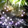 Snaren natuurlijke amethist led string lichten decoratieve kristallen leds met afstandsbediening ornamenten vakantie decor