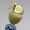 Стеклянный восковой инструмент курить красочный лимонный коктейль -форма красивая табачка для восков табачных ногтей.