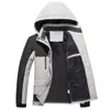 Varsanol Mens Outdoor Jackets Kläder Hooded Vattentät Parkas Skrapfasta Tjocka Multi-Pocket Windbreaker Jackor för män 5xl 210601