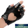 1pair Women Fashion PU Leather Black Half Finger Gloves Cool Heart Hollow Fingerless Gloves Boy Gloves For Fitness Factory price expert design Quality Latest Style