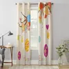 Easter Egg Flower Color Valance Curtains Half Blackout For Living Room Study Bedroom Outdoor Large Windows Custom Cotton Linen Curtain & Dra