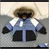 Vêtements de luxe pour enfants garçons et filles veste rembourrée épaisse avec col en fourrure véritable détachable manteau Ocy9U de haute qualité 5Inlw