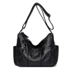 Cross Body Dålig läder Kvinnlig handväska Luxury Fashion Vintage Women Top-Handle Bag Högkvalitativ mjuk axel för