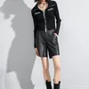 Women's Shorts Lady Fashion Short Pants With Belt Autumn Genuine Sheepskin Leather 4 Colors Sexy TF8526