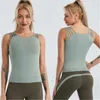 Completo da yoga LU-48 Reggiseno fitness Set da 2 pezzi Gilet sportivo da corsa traspirante ad asciugatura rapida Intimo da donna estivo