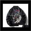 Jackets Outerwear Coats Clothing Apparel Drop Delivery 2021 Women Lover Mens Jacket Coat Spring Autumn Embroidery Bomber Dragon Tiger Windbre