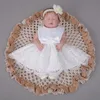 Vestidos de niña 2 unids conjunto nacido ropa de bebé fiesta desgaste vestido de encaje lindo niña bautismo infantil primer cumpleaños vestidos de bautizo