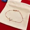 designer Flower bracelet 18k gold, rose gold Link , silver fashion simple ladies Chain bracelets high quality Jewelry with box