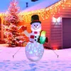 Modèle gonflable de lumière LED Bonhomme de neige de Noël Coloré Rotation Airblown Poupées Jouets pour les fêtes de ménage Accessoires 211104