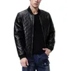 MENS LÄDER JACKA FALL Winter Biker Bomber Male Coat Thin Men Pu Warm Cool Coats Clothing