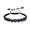 8mm Natural Stone Strands Beaded Yoga Bracelet Rope Braided Handmade Energy Charm Jewelry For Women Men