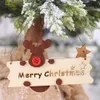 NATALE WOODEN HOLLOW OUT LETTERE PENDANTE ELK ALKABET CARD ORNNINE TRASCO TRESO DELLA DELL'INCELLA DEGENZIONI DI NUOVO ANNO HH0020