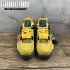 2021 Release 4 4s Lightnings Basketballschuhe Jumpman IV Gelb Grau Outdoor Sports Sneakers Schiff mit Boxgröße US7-13