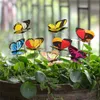 Бабочки садовые садовые садовые украшения разноцветные причудливые бабочки кожи декорация на открытом воздухе цветочные горшки украшения