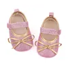 First Walkers Dzieci Casual Shoes Baby Girls Bowknot Fine Flash Buty Soft Walking Princess 2021 Sandal Fille