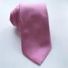 Bow Ties Men's Solid Pink Neck Tie Fashion Light Neckties To Match Grooms Wedding Dress Shirt Donn22
