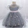 Infantile bébé filles robe fleur broderie robes de princesse pour bébé première 1ère année anniversaire robe Costume bébé robe de soirée blanche G1129