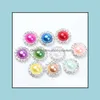 Gioielli con diamanti sciolti 16 mm Bottoni di perle di cristallo con retro piatto 50 pezzi / lotto 19 colori strass in metallo Diyl Drop Delivery 2021 Qf5Z7246G