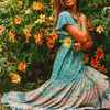 2021 Floral print sommer strand Bohemian kleid für frauen Damen V-ausschnitt kurzarm kleid weibliche Robe Boho hippie kleid Chic x0521