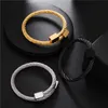 Royal Roman Armbanden Armbanden Hip Hop Punk Bangle voor Mannen Rvs Rechthoek Armband Pulseira Dames Heren Sieraden Q0719