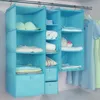 Hem Hanging Clothes Storage Bag Hållbara Organiserande hyllor Eco-Friendly Closet Cubby Sorting Puches Cabinet Container Boxar BINS BINS