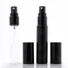 100 x 10ml Clear & Matte Black Full Cover Fine Mist Spray Bottle Light-proof Perfume Refillable Atomizer Jar