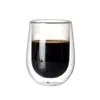 2pcs 6.8oz 더블 벽 절연 내열성 커피 컵 세트 Espresso 라떼 머그컵 음료 200ml 210611