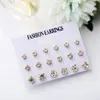 Hoop & Huggie Earrings Set For Women Crystal Simulated Pearl Men Fashion Jewelry Accessories Piercing Ball Stud Earring