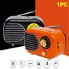 Audio Multifunktionell DC 5V Bluetooth Radio Hem ABS Gift Mini Portable Retro AUX USB Uppladdningsbar FM-högtalare Musikspelare