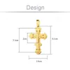 男性用の宗教的なステンレススチールクロスペンダントゴールドシルバーカラーイエスの祈りの宝石のネックレス